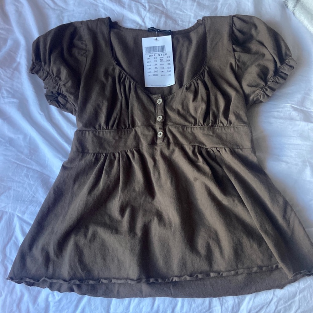 brandy brown top